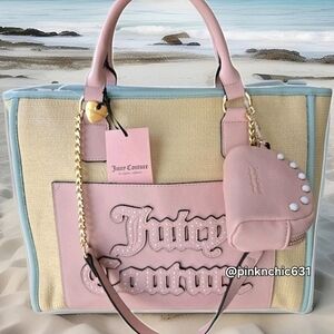 Juicy Couture Soft Serve Colorblock Tote Shoulder Bag Purse